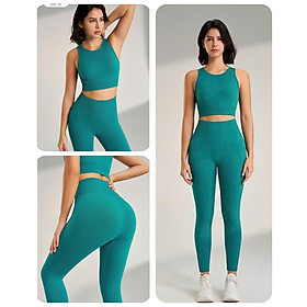 Set Dệt Kim Sọc Đứng Siêu Tôn Dáng Mút Lót Rời Cực Đẹp