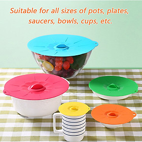 Set of 5 silicone Microwave bowl cover cooking pot pan lid Cover-Silicone food wrap cooking tools kitchen utensil