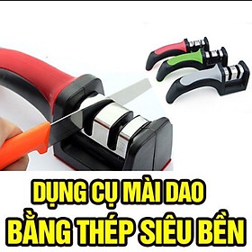 Dụng cụ mài dao , kéo bằng thép không gỉ , sét , với  3 rãnh sắc bén , máy mài dao bằng tay 3 cấp độ  vô cùng tiện lợi 