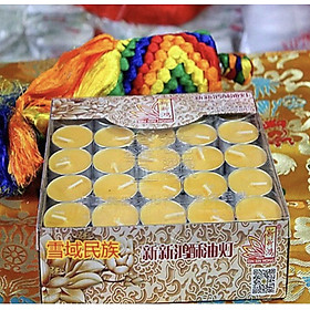 Mua Nến bơ cúng dường màu vàng hộp 100 viên thắp được 4h HAN121268