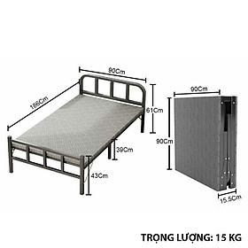 Giường gấp gọn thông minh gọn nhẹ NIKITA chắc chắn, giá rẻ cho người dùng - Mẫu mới 2024
