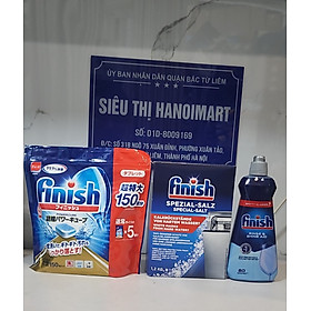 Combo Viên rửa bát Finish Nhật 150 viên + Muối Finish 1,2kg + Nước làm bóng Finish 400ml