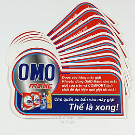 Combo 10 tem OMO dán máy giặt - Tem OMO máy giặt  - Tem OMO trang trí máy giặt - Tem máy giặt