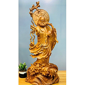 Mua Tượng đạt ma sư tổ khất thực bằng gỗ ngọc am thơm phức kt cao 92cm