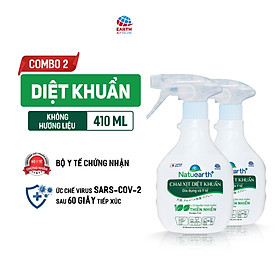 Combo 2 chai xịt diệt khuẩn Natuearth Plus 410 ml - Dùng trong gia dụng và y tế (Hiệu quả ức chế Virus SARS CoV 2 được kiểm nghiệm)