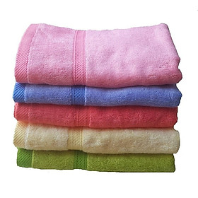Hình ảnh Bộ 5 khăn tắm tre Thành Nam / khăn sợi tre cao cấp mềm mại, thấm hút