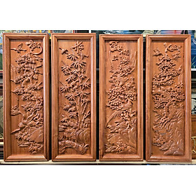 Mua BỘ TRANH GỖ HƯƠNG ĐÁ TÙNG CÚC TRÚC MAI ( xuân hạ thu đông )