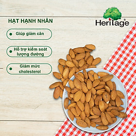 HẠNH NHÂN NGUYÊN HẠT CÒN VỎ LỤA HERITAGE 1KG 
