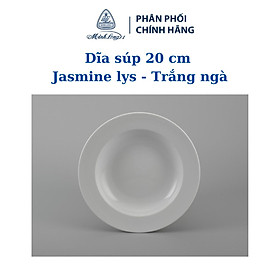 Mua Dĩa súp 20 cm - Jasmine - Trắng ngà - Gốm sứ cao cấp Minh Long 1