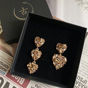 Earrings đeo tai cao cấp hình trái tim thời trang cho nữ