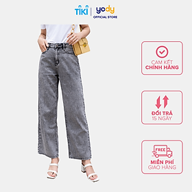 Quần jean nữ Yody ống suông cá tính QJN4022