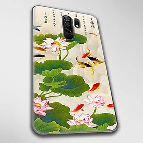 Ốp lưng dành cho Xiaomi Redmi 9, Redmi 9A, Redmi 9C mẫu Hoa sen cá
