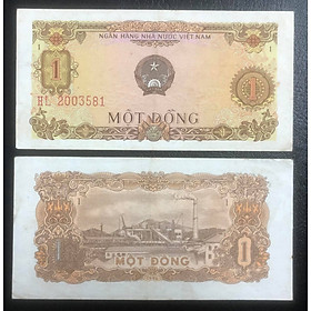 Mua Tiền xưa Việt Nam  tờ 1 đồng 1976 Nhà máy thép ở Thái Nguyên  bộ đầu tiền sau gải phóng