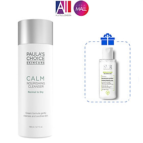 Sữa rửa mặt phục hồi da Paula's Choice calm nourishing cleanser 198ml TẶNG tẩy trang SVR (Nhập khẩu)