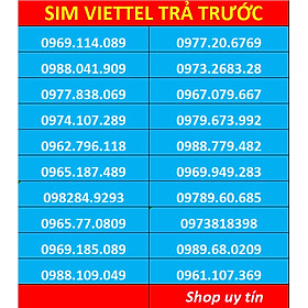 Sim Viettel số đẹp - hàng chính hãng - Đăng kí chính chủ