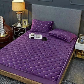 Sét 3 món ga gối nỉ nhung thêu nhập khẩu đủ size