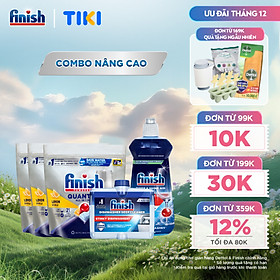 Combo Nâng Cao: 3 X Túi 21 Viên Nước Rửa Bát Powerball Quantum + Nước Làm Bóng Rinse & Shine Aid 500ml + Dung Dịch Vệ Sinh Máy Rửa Chén 250ml