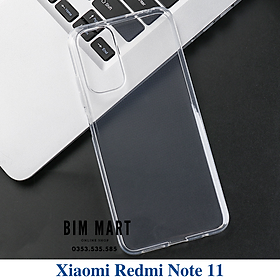 Ốp lưng dành cho Xiaomi Redmi Note 11 silicon dẻo trong suốt cao cấp A+