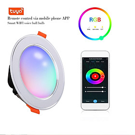 6W WiFi LED Downlight for Ceiling Home Color Change LED Recessed Spotlight APP Control RGB Multicolor Aluminum Spotlight