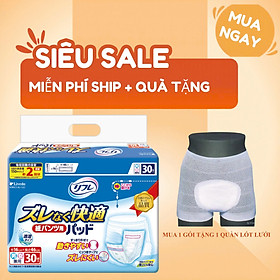 Miếng lót siêu mỏng dùng cho tã bỉm người lớn Livedo - Nhật Bản (30 miếng/ gói), Tặng quần lót lưới Abena