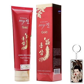 Sữa rửa mặt chống lão hoá hồng sâm My Gold Korea Red Gingseng 130ml Tặng Móc khoá