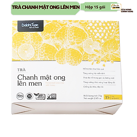 Trà Chanh mật ong lên men Dalahouse Hộp 15 gói - Hỗ trợ giảm cân, giảm mỡ máu, Chống lão hóa, đẹp da