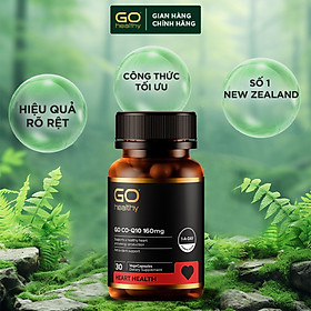 GO CO Q10 160MG 30 VIÊN - Viên uống bổ tim nhập khẩu chính hãng GO Healthy New Zealand