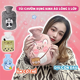 Túi Chườm Giữ Nhiệt Giảm Đau Bụng Kinh Hamart Chườm Nóng Ấm Cơ Thể Chườm Lạnh Hạ Sốt 2 Lớp Bông - Túi Ngẫu Nhiên 500ml