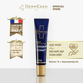 Kem mắt làm mờ quầng thâm nếp nhăn bọng mắt tàn nhang DERMEDEN Eye Contour Retinol 1% + Niacinamide 5% 15ml HSD 1.2025