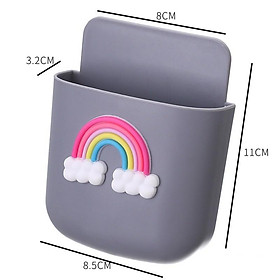 Mua Giá để điều khiển remote điện thoại treo tường hoạ tiết HOẠT HÌNH cute nhiều màu sắc có lỗ cắm sạc pin tiện lợi