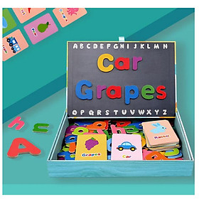 Hộp Ghép Chữ Cái giúp bé học từ vựng Tiếng Anh, đồ chơi giáo dục, Montessori