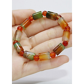 Vòng Tay Đá Mã Não Đốt Trúc - Vòng tay phong thủy - Lắc tay đá phong thủy - Mang lại may mắn