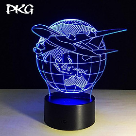 Mua Đèn Ngủ Led 3D Hình Máy Bay Chở Khách Quà Tặng nháy sáng 16 màu