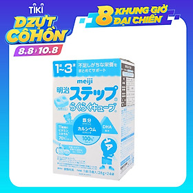 Hộp 24 thanh Sữa bột công thức Meiji Hohoemi Milk cho bé 1 đến 3 tuổi (28g/ thanh) - Nhập khẩu Nhật Bản