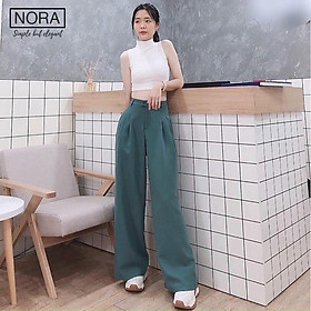 Quần Nữ Ống Rộng, Quần Cạp Cao Tôn Dáng Vải Mềm Dày Sang Chảnh Cao Cấp | NQ03 | Full Màu