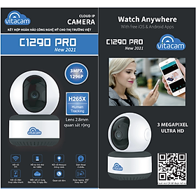 Mua CAMERA IP VITACAM C1290 PRO - 3.0MPX ULTRA HD  GÓC SIÊU RỘNG  XOAY 360