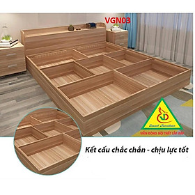 Mua Giường ngủ gỗ MDF - kiểu dáng đơn giản hiện đại VGN03 - Nội thất lắp ráp Viendong Adv