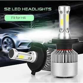 Đèn Led Headlight S2 siêu sáng Ô tô, xe máy (Bộ 2 đèn - Chân đèn H4) - Home and Garden
