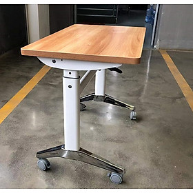 Mua Bàn làm việc gấp gọn 1m2  1m4  CHỈNH ĐƯỢC CHIỀU CAO  có bánh xe di chuyển - Bàn học cao cấp  bàn học thông minh điều chỉnh được độ cao  bàn học gâp gọn