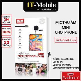 Mua Mic Thu Âm Mini Cho Điện Thoại Dành Cho iPhone Earldom E36 - Hàng Chính Hãng