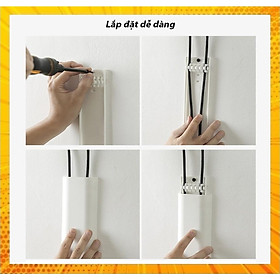 Mua Nẹp luồn dây điện dính tường có kẹp giữ cao cấp LK84