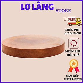 Mua Thớt gỗ tự nhiên loại tròn có móc treo nhiều size dày dặn gỗ tự nhiên an toàn hàng Việt Nam