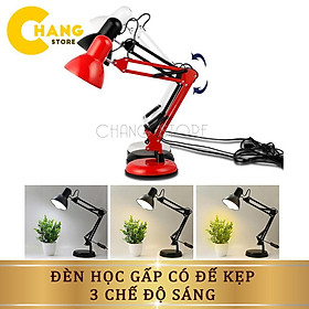 Đèn học gấp có đế kẹp đảm bảo ánh sáng bảo vệ thị lực, được phủ lớp sơn tĩnh điện siêu bền