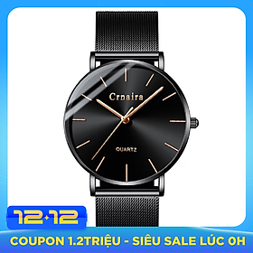 Đồng Hồ Nam Crnaira CR8333 Siêu Mỏng mặt đồng hồ tròn, thiết kế đẹp mắt, sáng bóng với tính năng hiện đại cho phái mạnh tự tin, mạng mẽ và thời trang thiết kế ôm tay với Dây Thép Mành