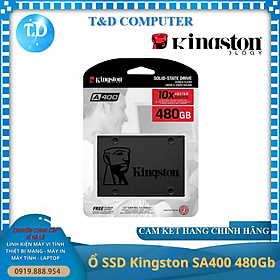 Mua Ổ SSD Kingston SA400 480GB (SATA3/ 2.5Inch/ 500MB/s/ 450MB/s) - Hàng chính hãng Viết Sơn phân phối