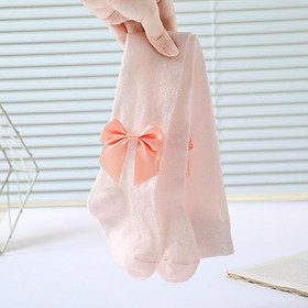 Quần tất lưới đính nơ cho bé gái, quần tất len mỏng co giãn 4 chiều, size từ 6 tháng đến 8 tuổi