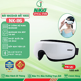 Máy Massage Mắt Nikio NK-116 - Công Nghệ Mát Xa Hiện Đại, Xoa Bóp Túi Khí, Rung Và Nhiệt Sưởi - Hỗ Trợ Giảm Mỏi Mắt, Cải Thiện Thị Lực - Tích Hợp Bluetooth Nghe Nhạc Thư Giãn, Giảm Stress Cải Thiện Giấc Ngủ