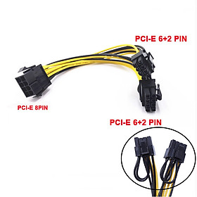 Dây chia nguồn PCIE, 8 pin ra 2 đầu (6+2)  OEM Hàng nhập khẩu