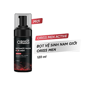 Dung dịch vệ sinh chuyên biệt cho nam dạng bọt oriss men active - 120ml/chai