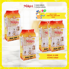 MUA 2 TẶNG 2 - Bộ 4 gói Bún gạo tươi Mikiri sấy khô 400g sợi lớn sợi nhỏ - Bún khô Mikiri cao cấp nguyên liệu nấu ăn